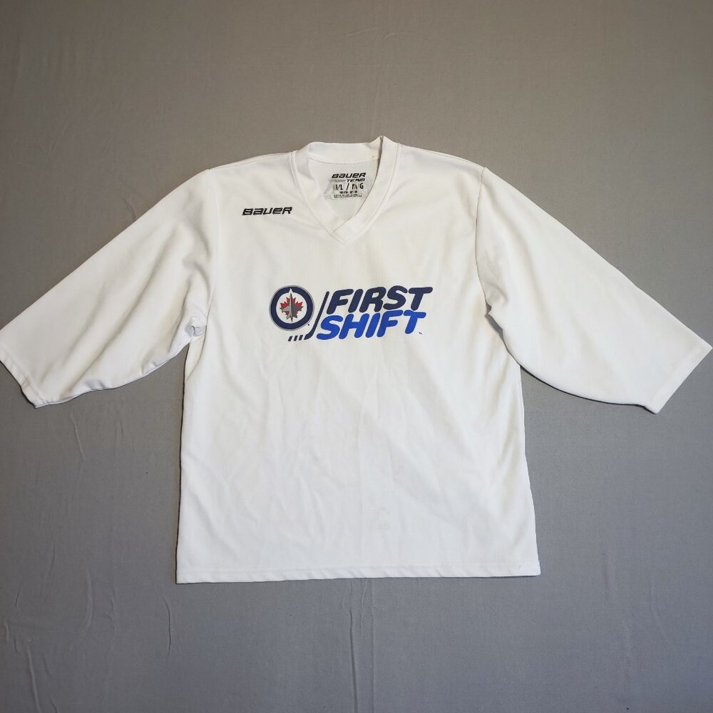 Bauer NHL Winnipeg Jets hockey jersey youth M/L white with graphic design